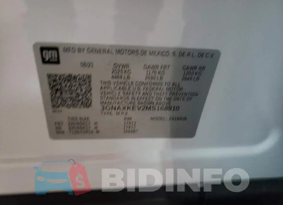 3GNAXKEV2MS168910 Photo# 10