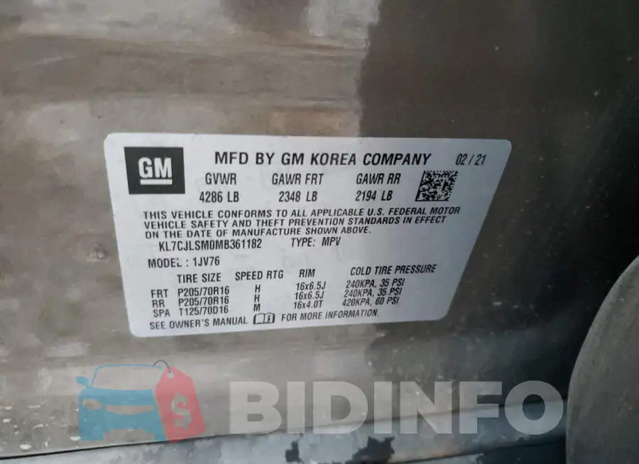 KL7CJLSM0MB361182 Photo# 13