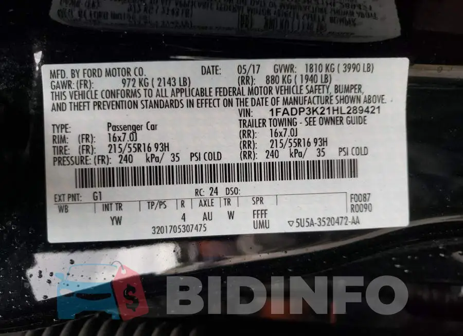 1FADP3K21HL289421 Photo# 10