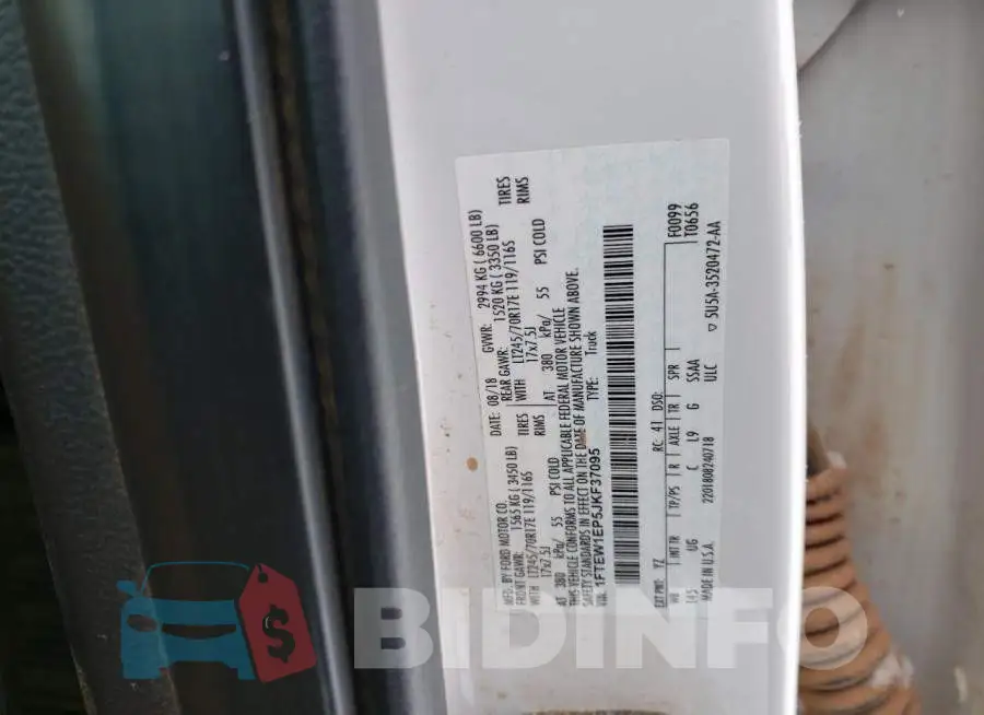 1FTEW1EP5JKF37095 Photo# 10