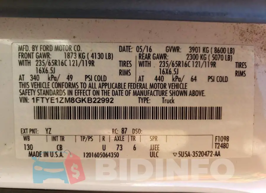1FTYE1ZM8GKB22992 Photo# 10