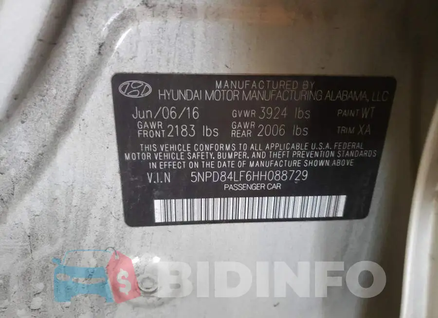5NPD84LF6HH088729 Photo# 10