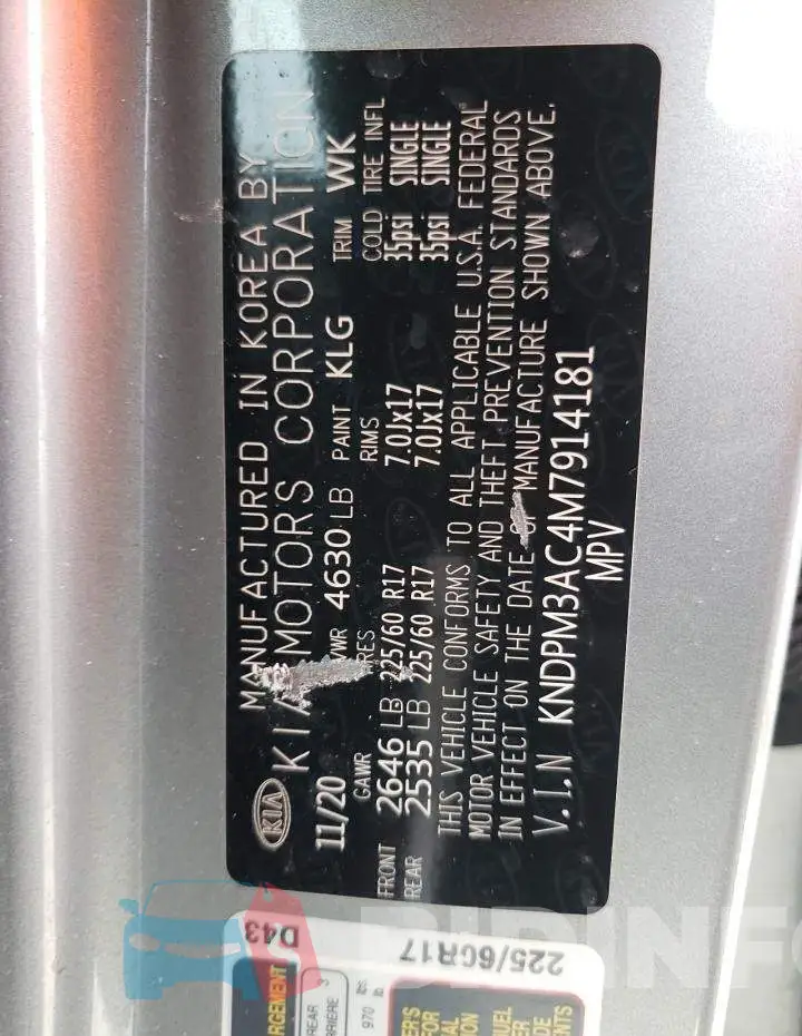 KNDPM3AC4M7914181 Photo# 13