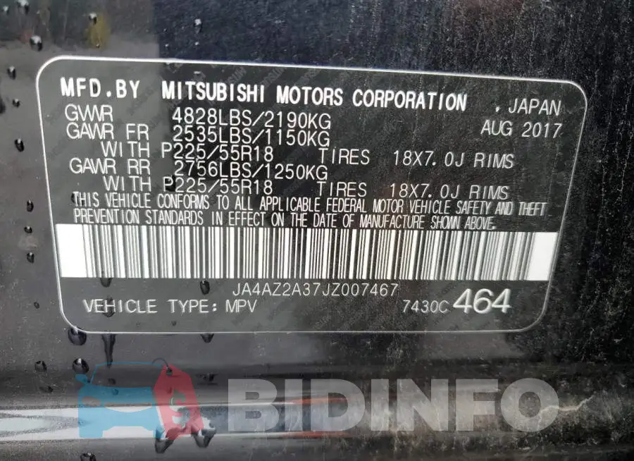 JA4AZ2A37JZ007467 Photo# 14