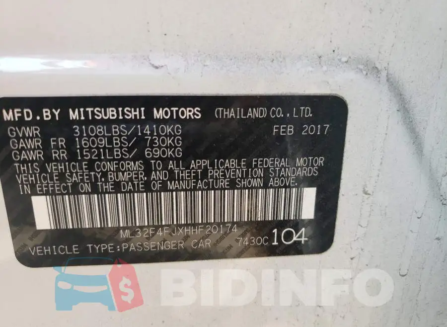 ML32F4FJXHHF20174 Photo# 10