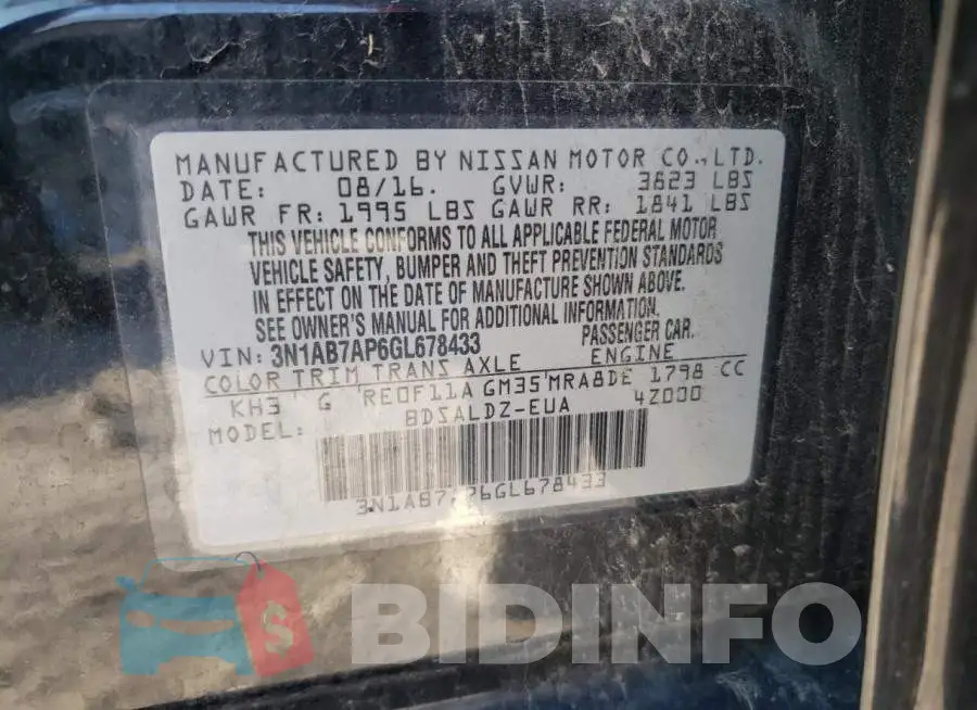 3N1AB7AP6GL678433 Photo# 10