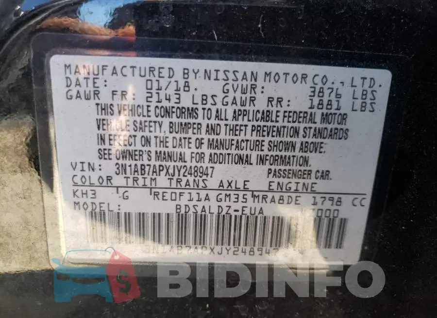 3N1AB7APXJY248947 Photo# 10
