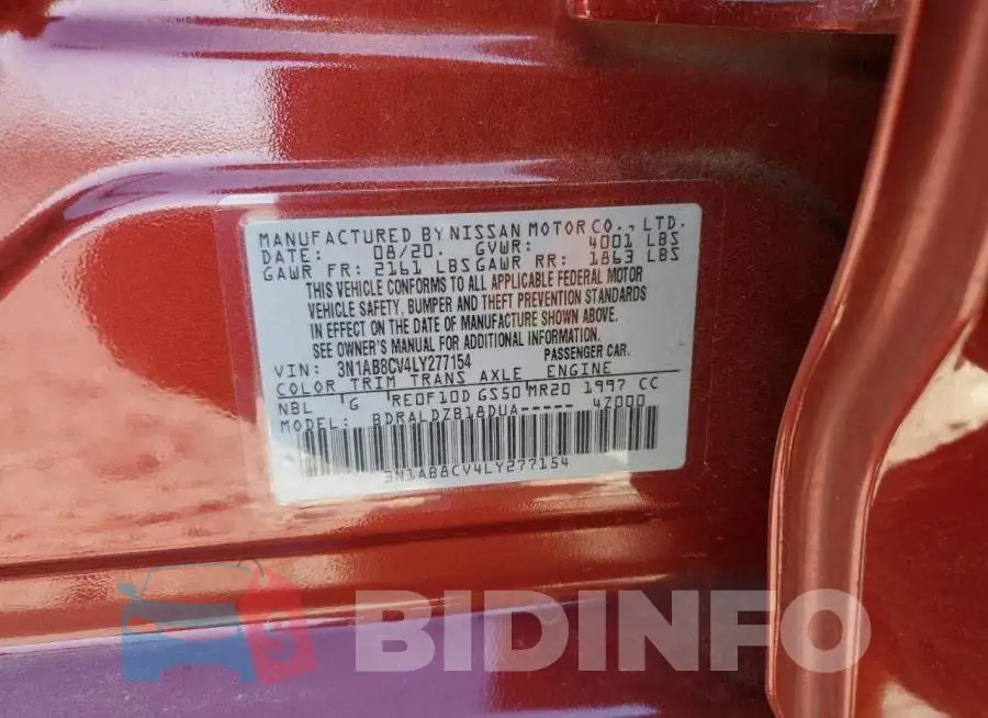 3N1AB8CV4LY277154 Photo# 10