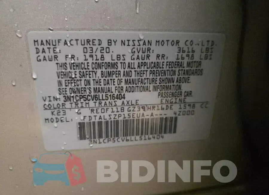 3N1CP5CV6LL516404 Photo# 13