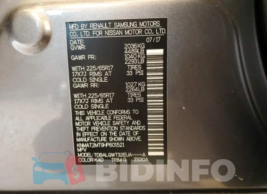 KNMAT2MT9HP601521 Photo# 10