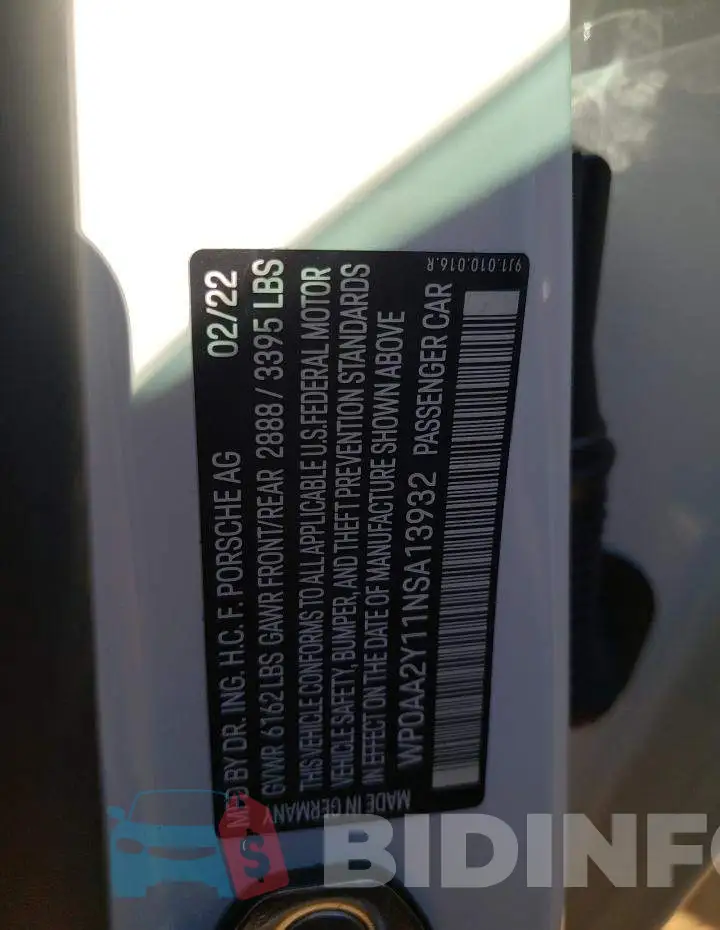 WP0AA2Y11NSA13932 Photo# 10