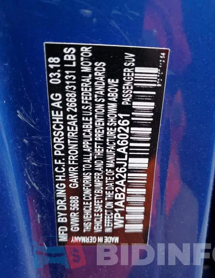 WP1AB2A20HLA53106 Photo# 10