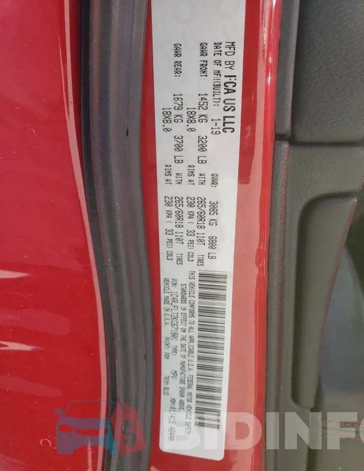 1C4RJFLT2KC671801 Photo# 10