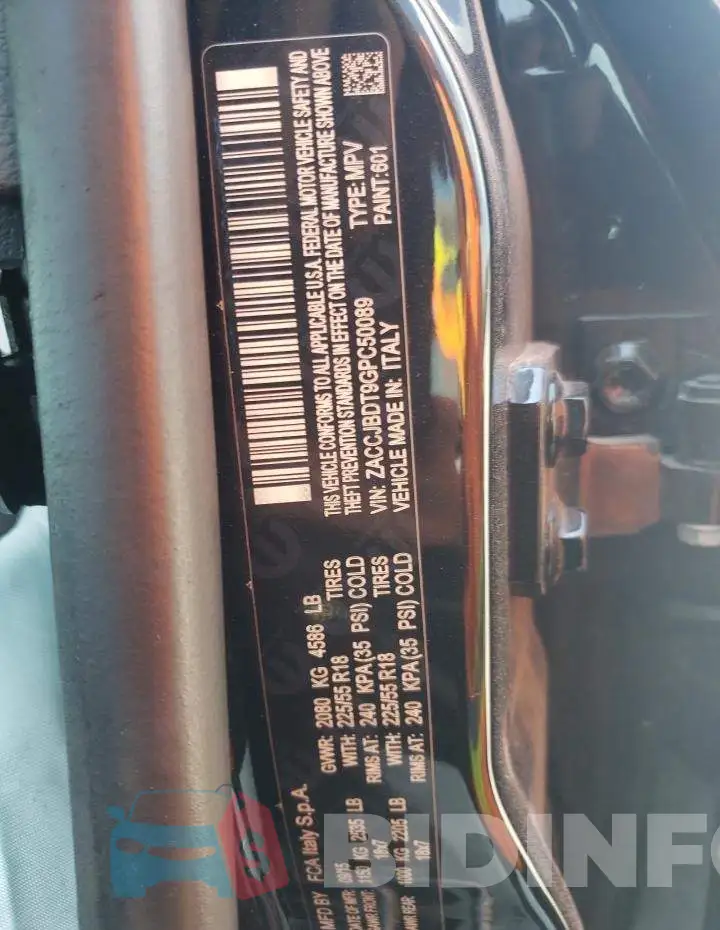 ZACCJBDT9GPC50089 Photo# 10