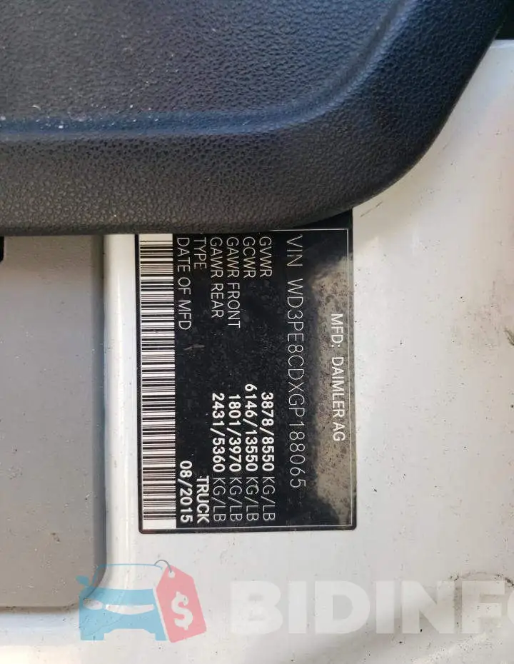 WD3PE8CDXGP188065 Photo# 10