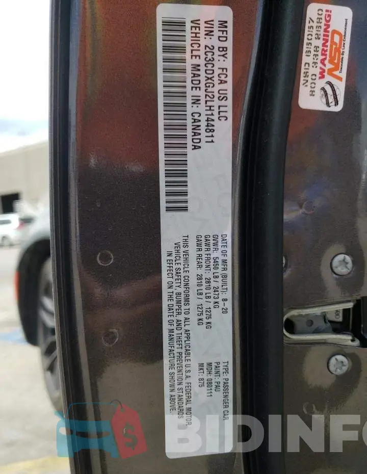 2C3CDXGJ2LH144811 Photo# 10