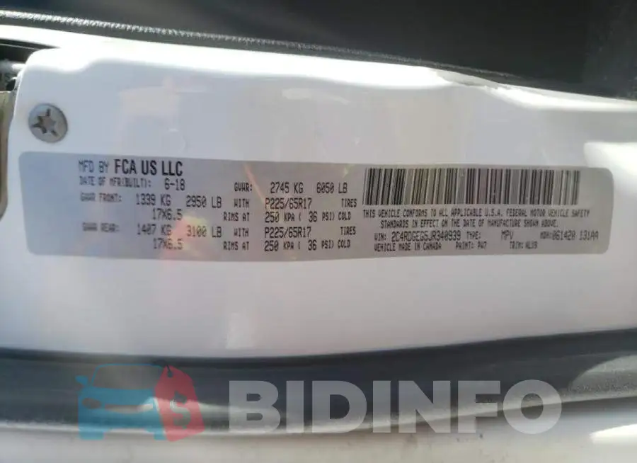 2C4RDGEG5JR340939 Photo# 10