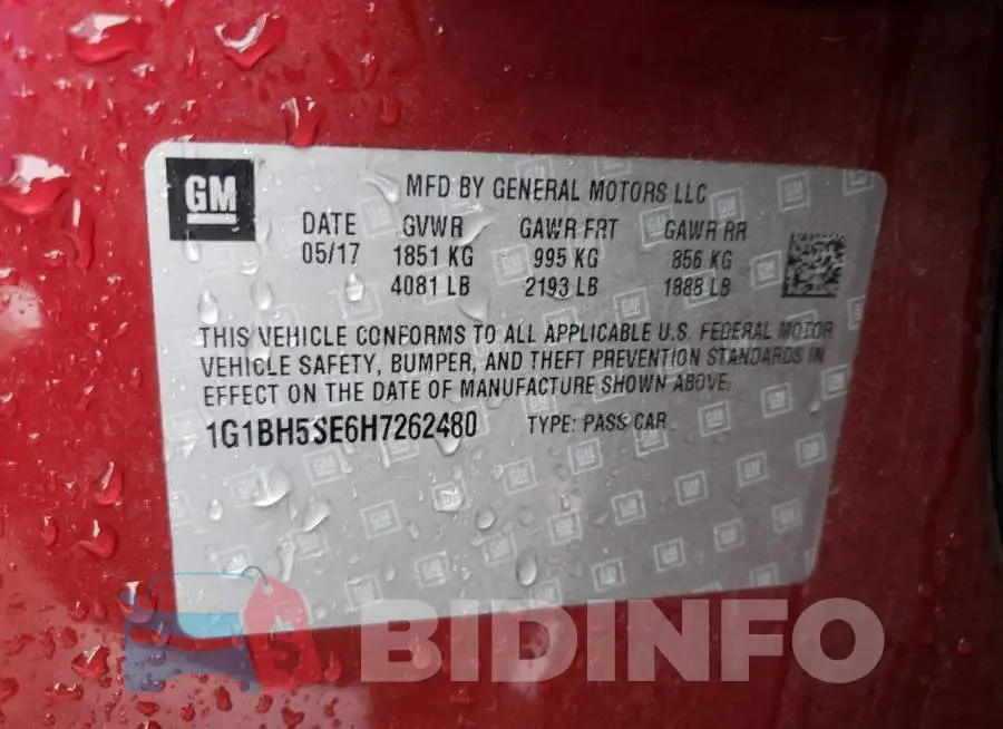 1G1BH5SE6H7262480 Photo# 12