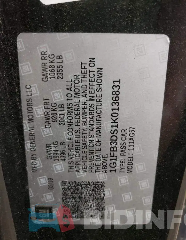 1G1FB3DS1K0136831 Photo# 10