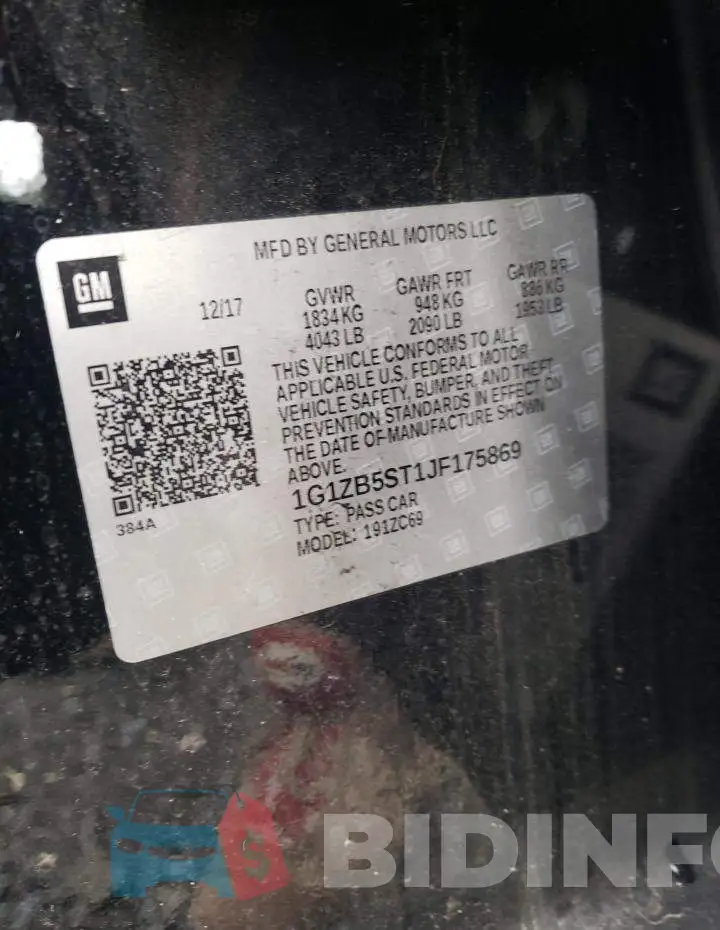 1G1ZB5ST1JF175869 Photo# 10