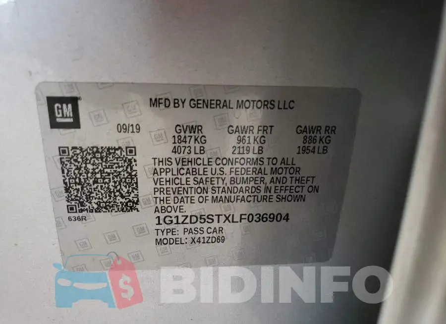 1G1ZD5STXLF036904 Photo# 10