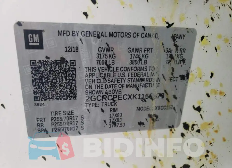 2GCRCPECXK1156578 Photo# 12