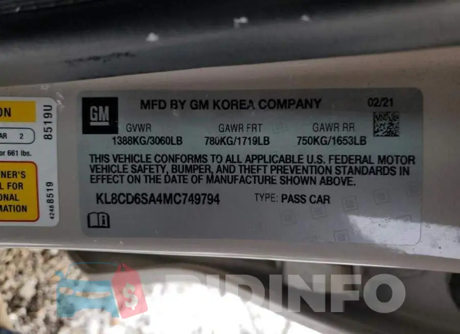 KL8CD6SA4MC749794 Photo# 13
