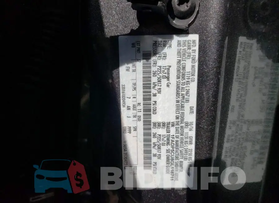 1FADP5CU8GL118711 Photo# 10