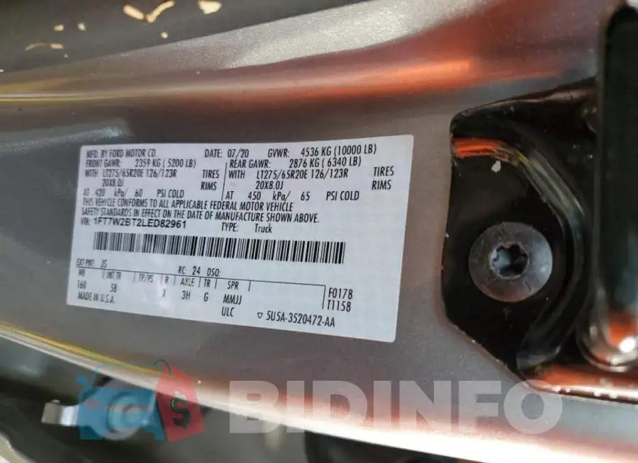 1FT7W2BT2LED82961 Photo# 10