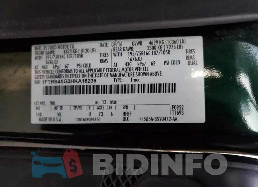 1FTRS4XG3HKA16236 Photo# 12
