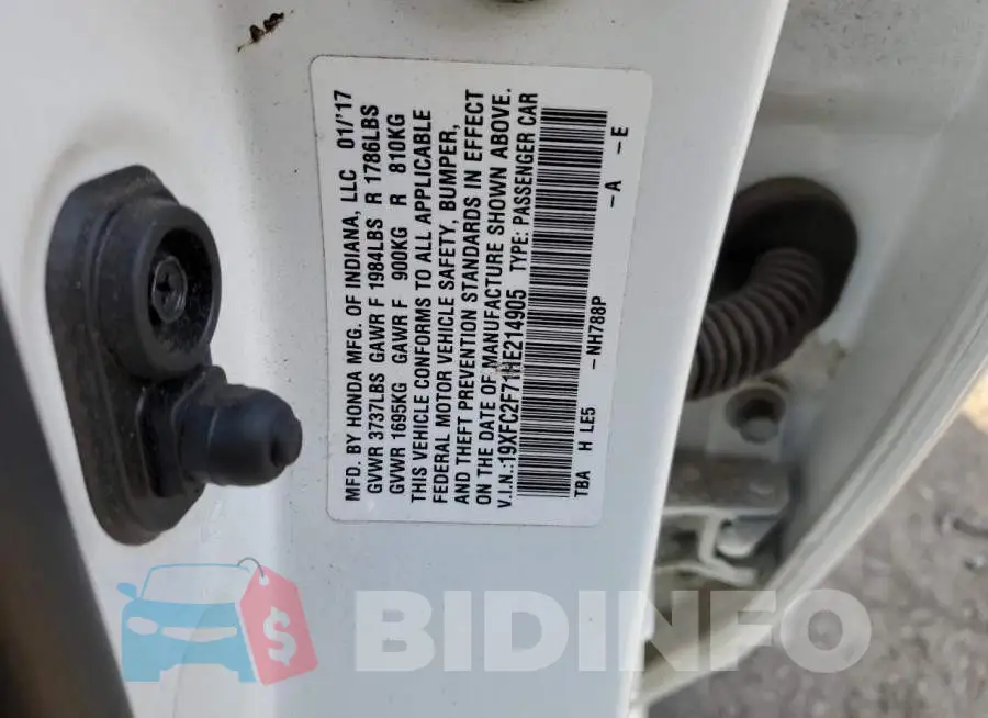 19XFC2F71HE214905 Photo# 12