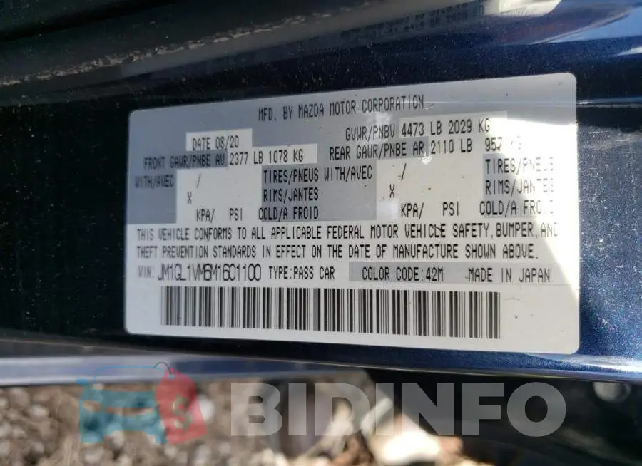 JM1GL1VM6M1601100 Photo# 10
