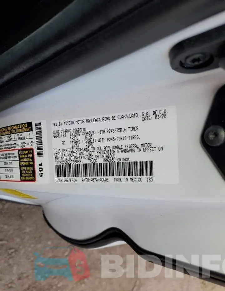 3TYRX5GN6LT000981 Photo# 10