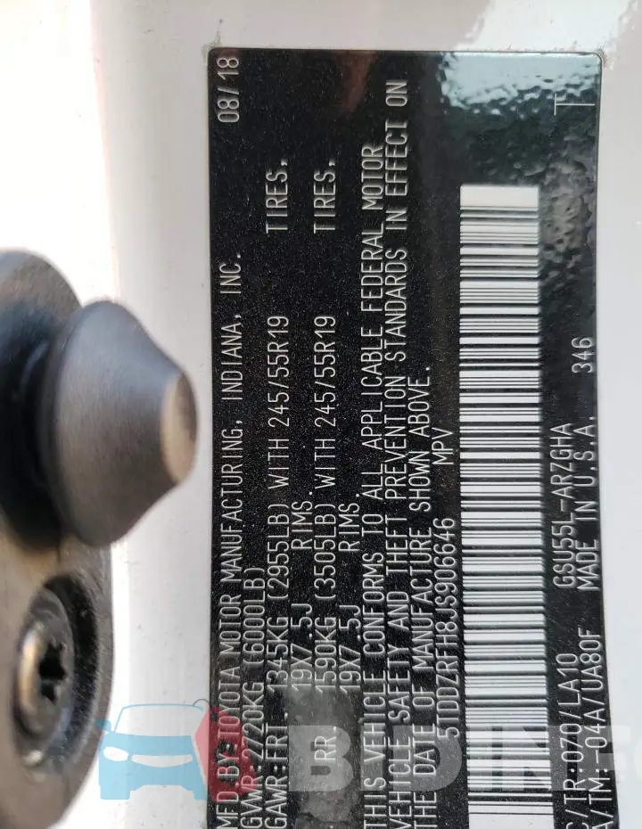 5TDDZRFH8JS906646 Photo# 10