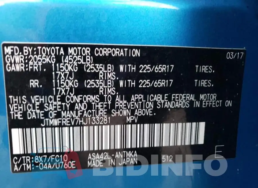JTMWFREV7HJ133281 Photo# 10