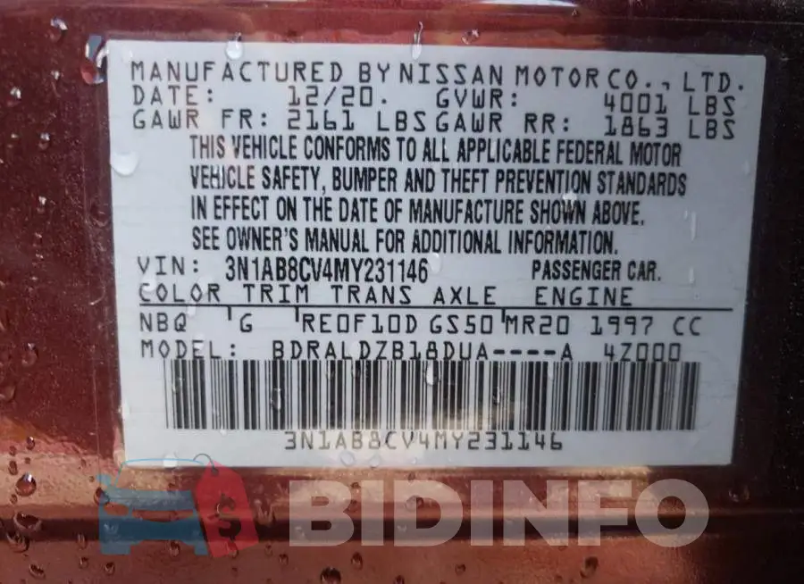 3N1AB8CV4MY231146 Photo# 10