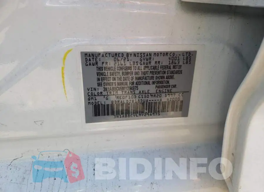 3N1AB8CV6MY294975 Photo# 13