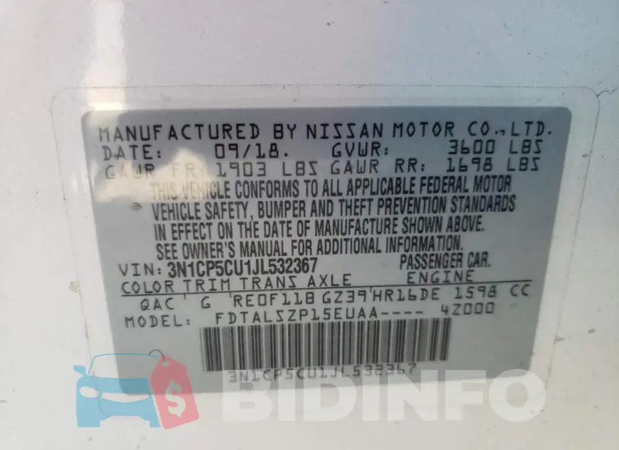 3N1CP5CU1JL532367 Photo# 10