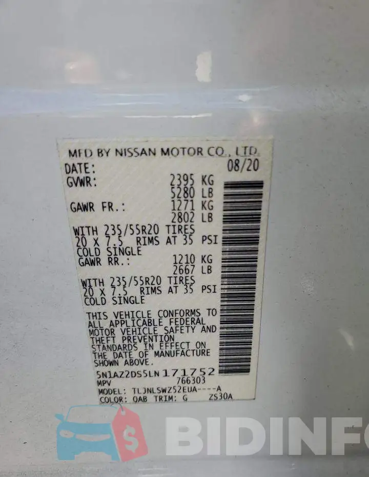 5N1AZ2DS5LN171752 Photo# 10