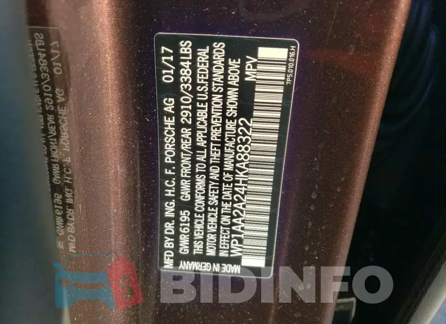 WP1AA2A24HKA88322 Photo# 10