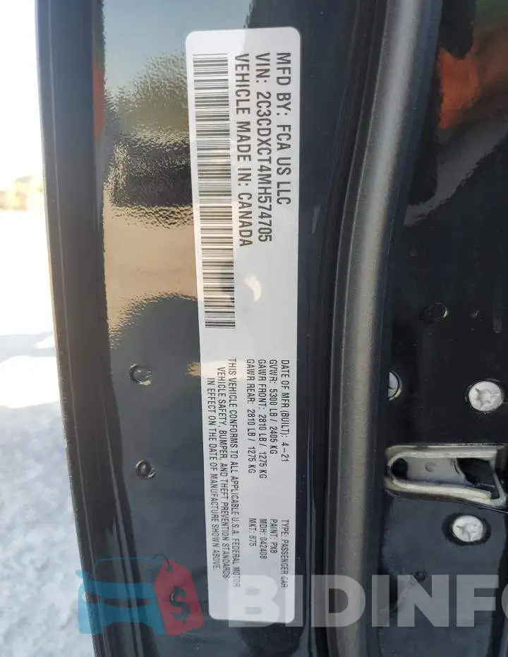 2C3CDXCT4MH574705 Photo# 10