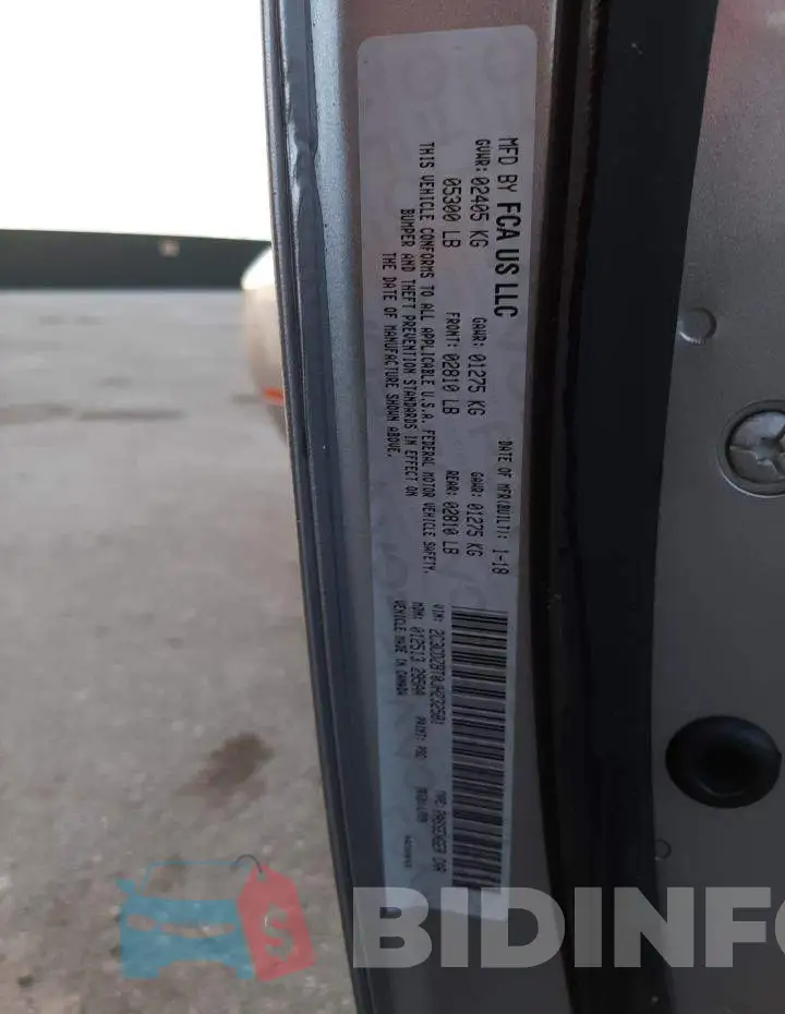 2C3CDZBT0JH232581 Photo# 10