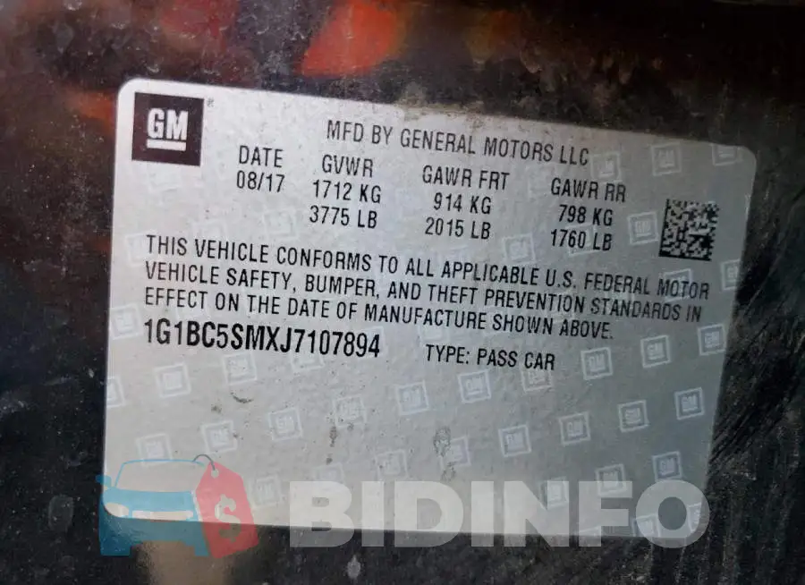 1G1BC5SMXJ7107894 Photo# 10