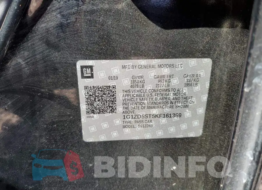 1G1ZD5ST5KF161369 Photo# 10
