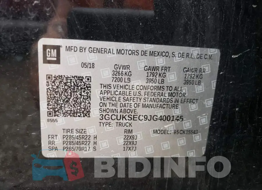 3GCUKSEC9JG400145 Photo# 10