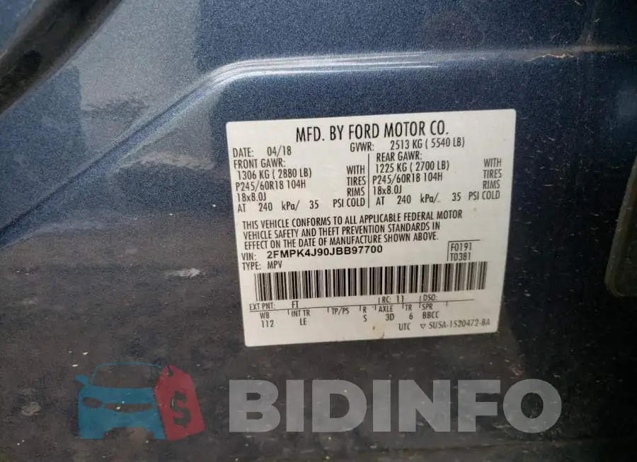 2FMPK4J90JBB97700 Photo# 10