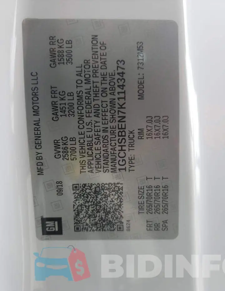 1GCHSBEN7K1143473 Photo# 12
