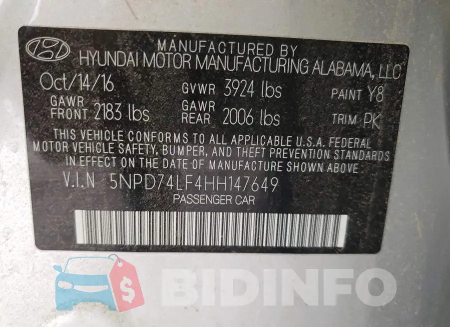 5NPD74LF4HH147649 Photo# 10