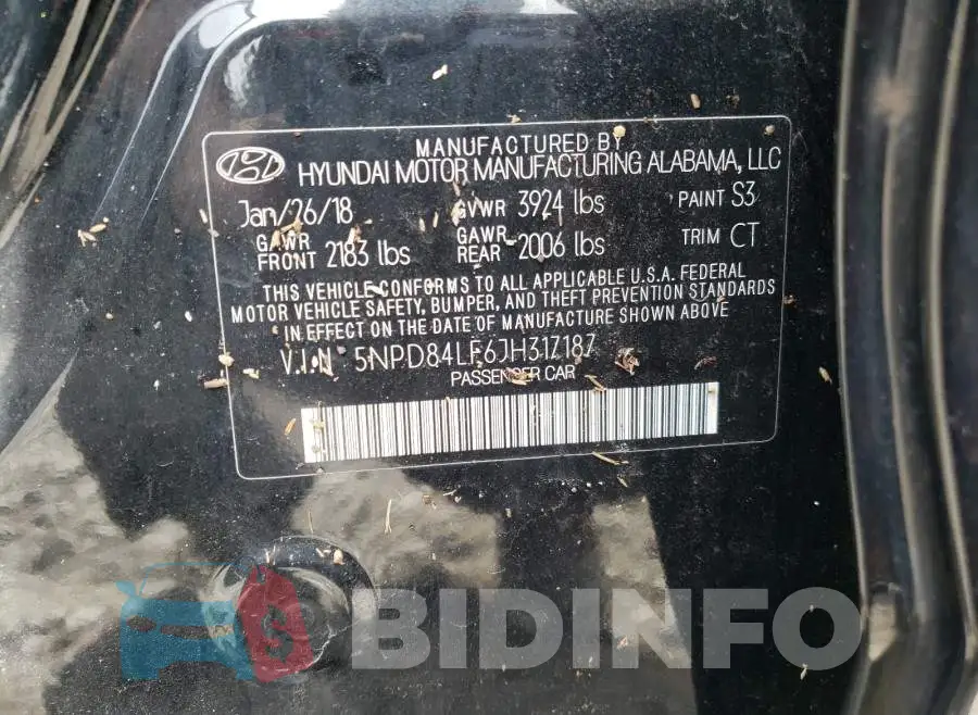5NPD84LF6JH317187 Photo# 10