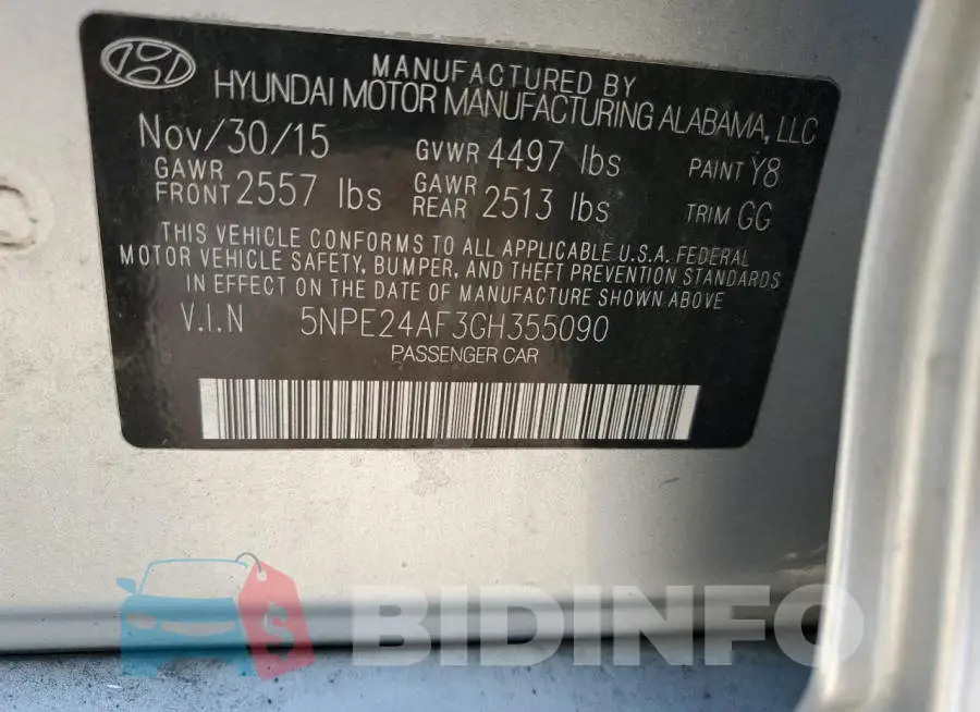 5NPE24AF3GH355090 Photo# 10